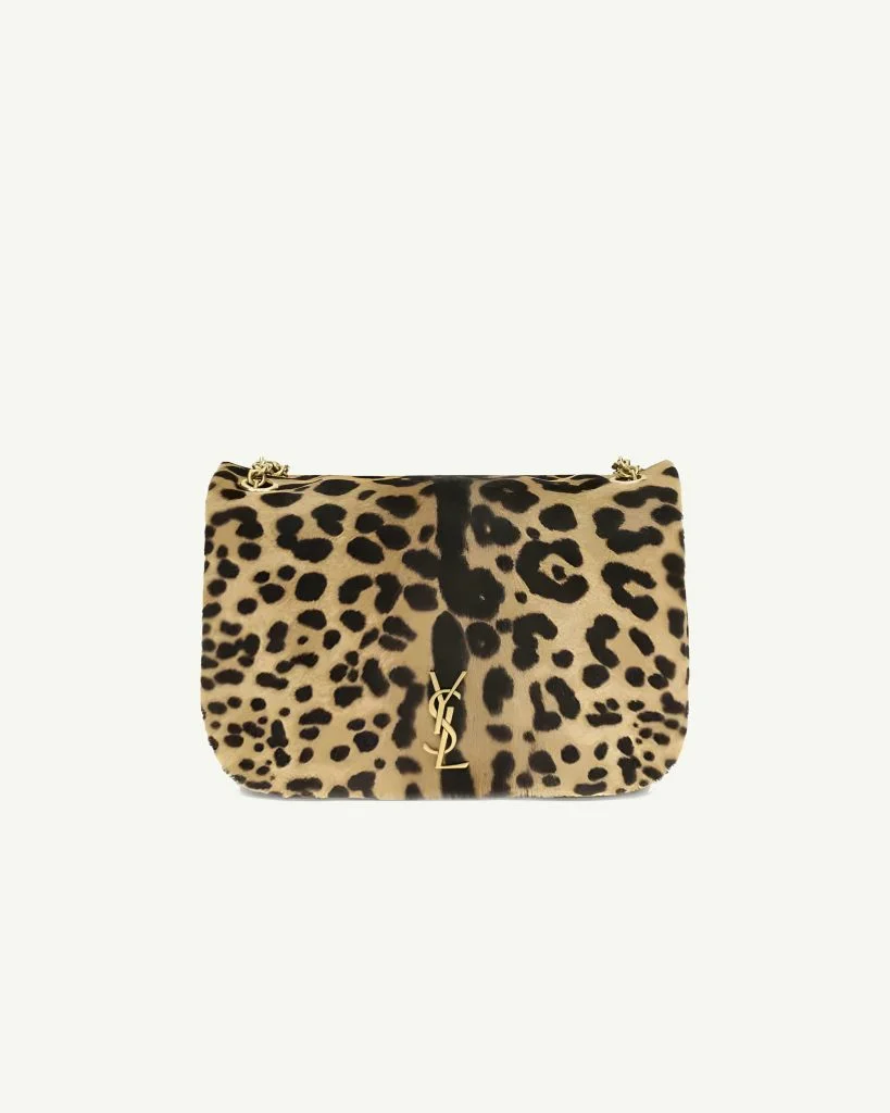 Saint Laurent Mini Jamie 4.3 Leopard-Print Pony Hair Shoulder Bag
