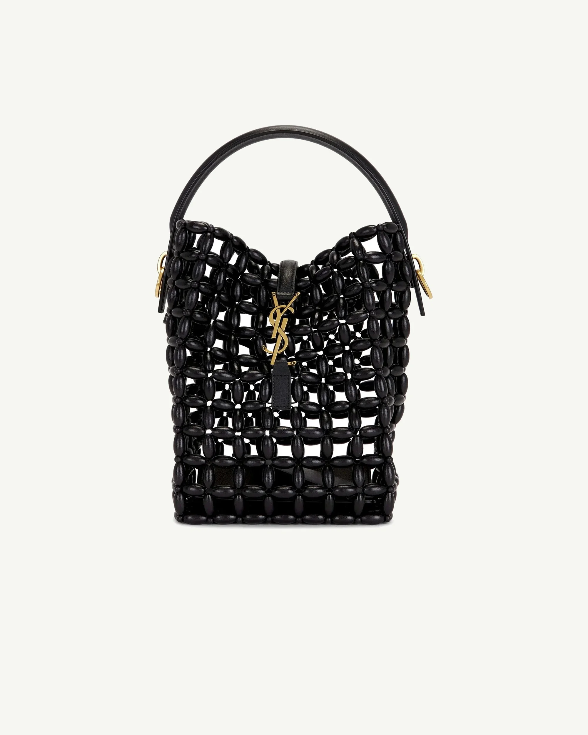 Saint Laurent Small Le 37 Supple Bucket Bag — Black