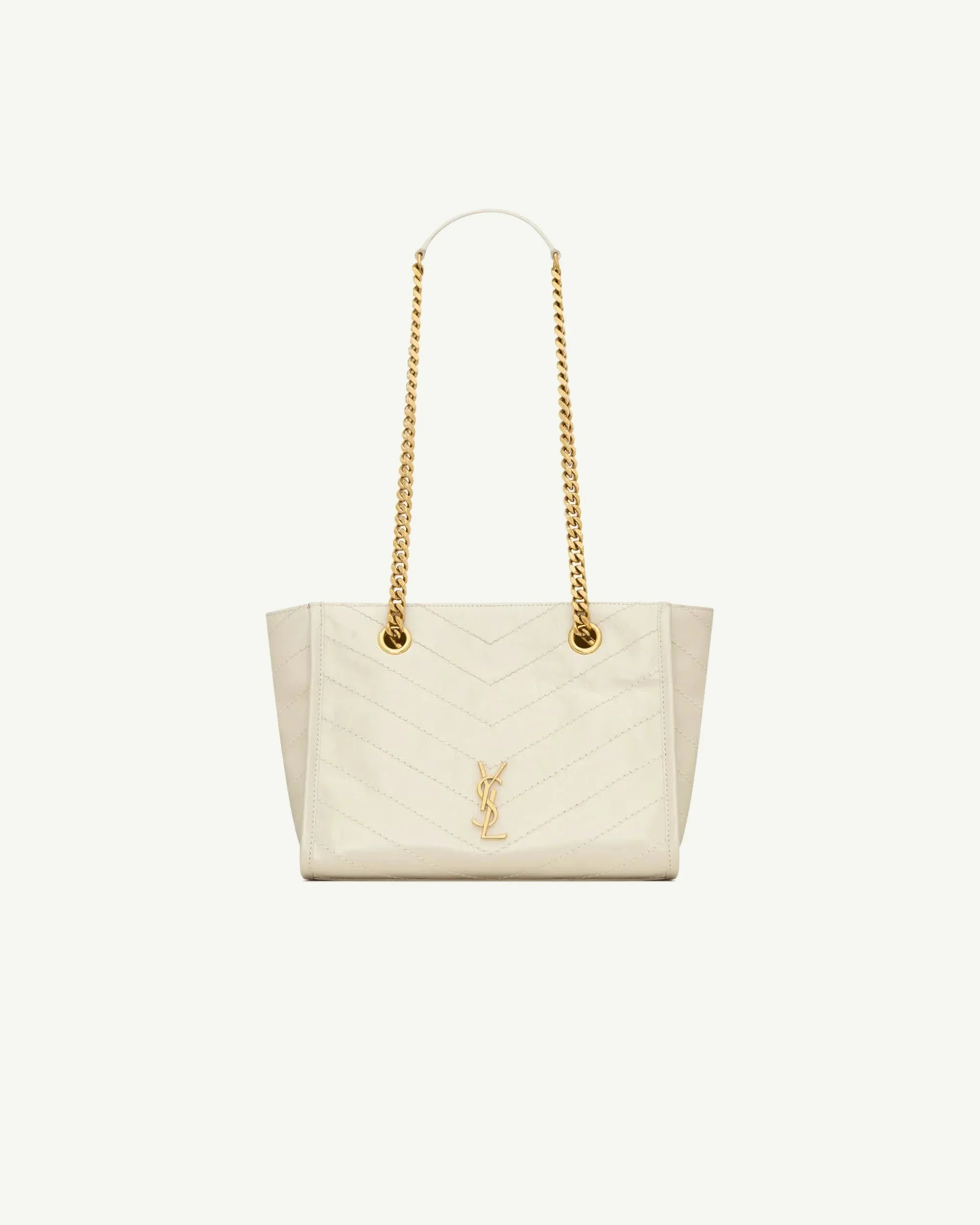 Saint Laurent Niki Small Shopping Bag — White