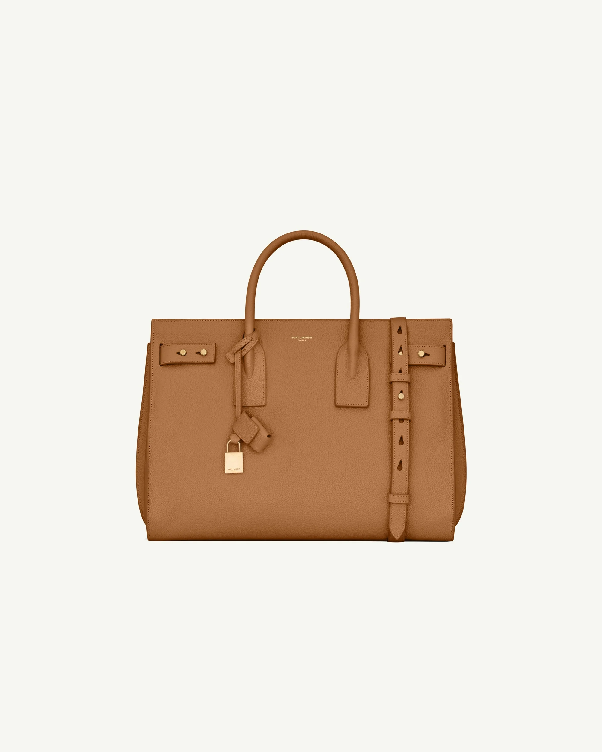 Saint Laurent Sac de Jour Medium in Supple Grained Leather — Cinnamon