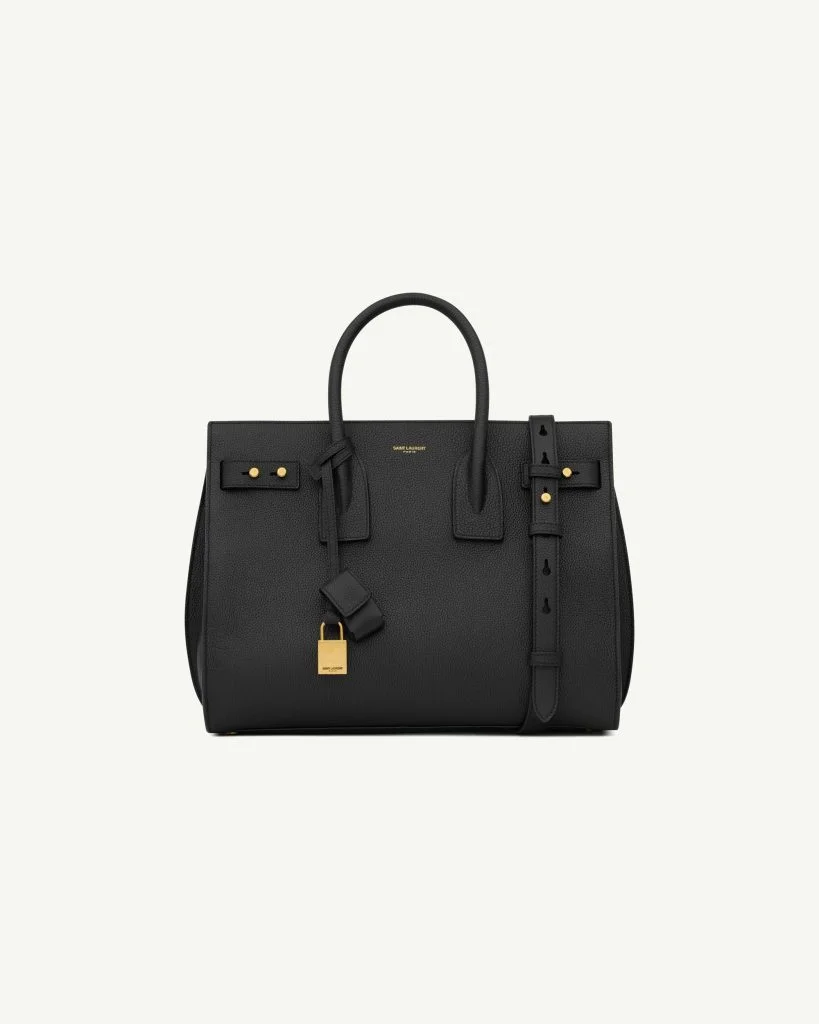 Saint Laurent Sac de Jour Small in Supple Grained Leather — Black