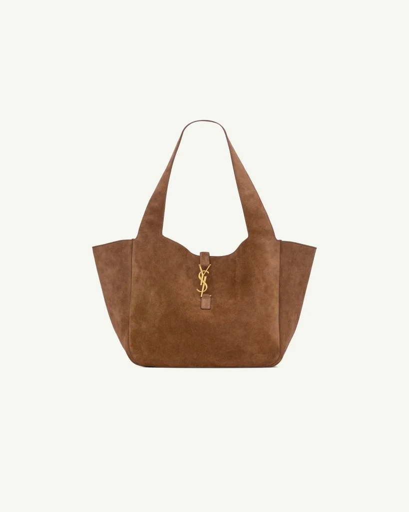 Saint Laurent Le 5 à 7 Bea in Suede — Caramel Cognac