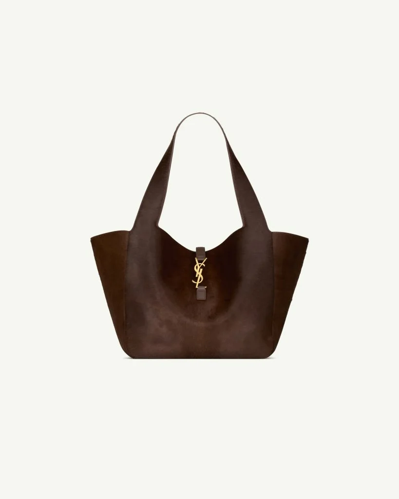 Saint Laurent Le 5 à 7 Bea in Pony Hair Leather — Moka