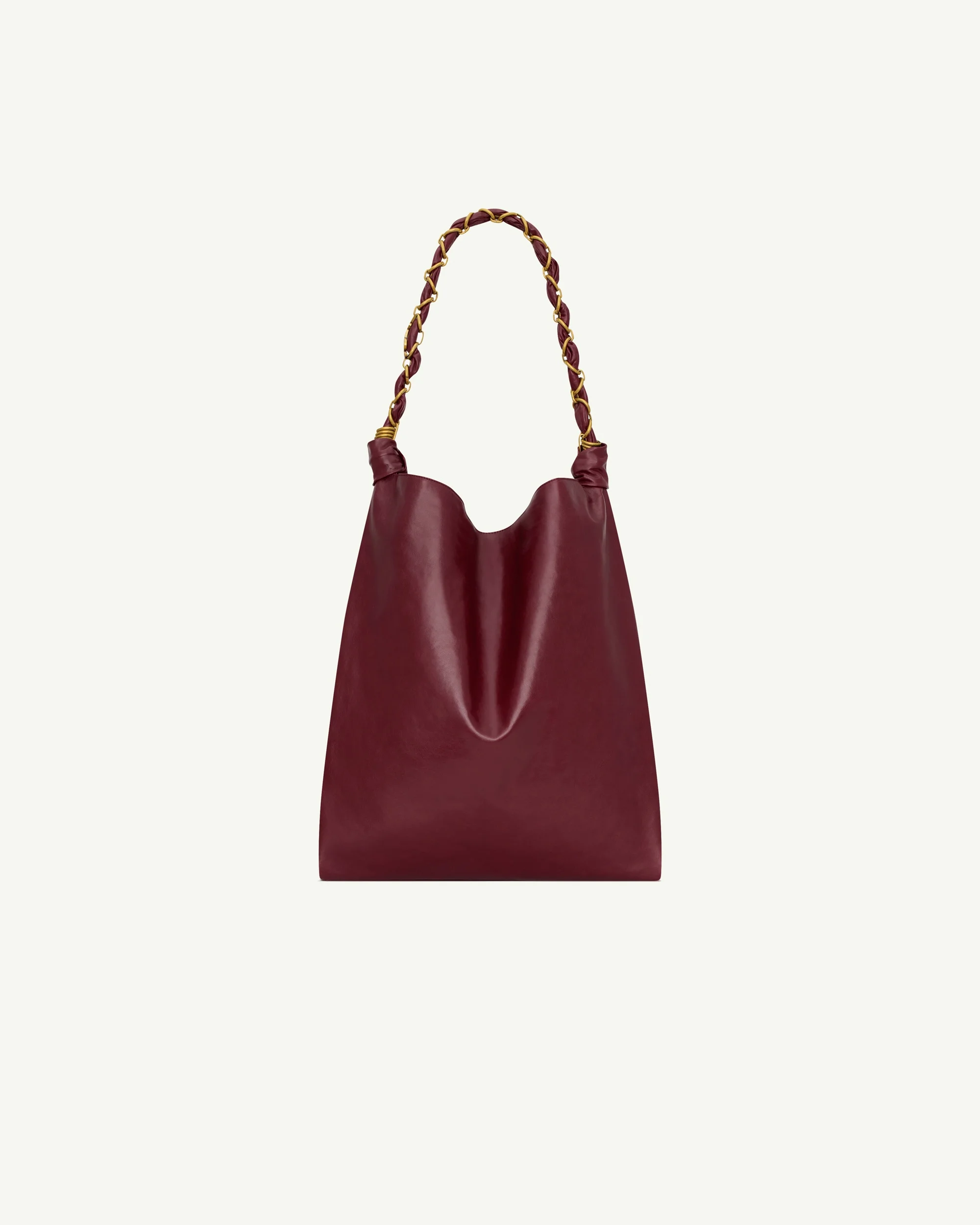 Saint Laurent Amalia Large — Smooth Leather, Deep Raspberry