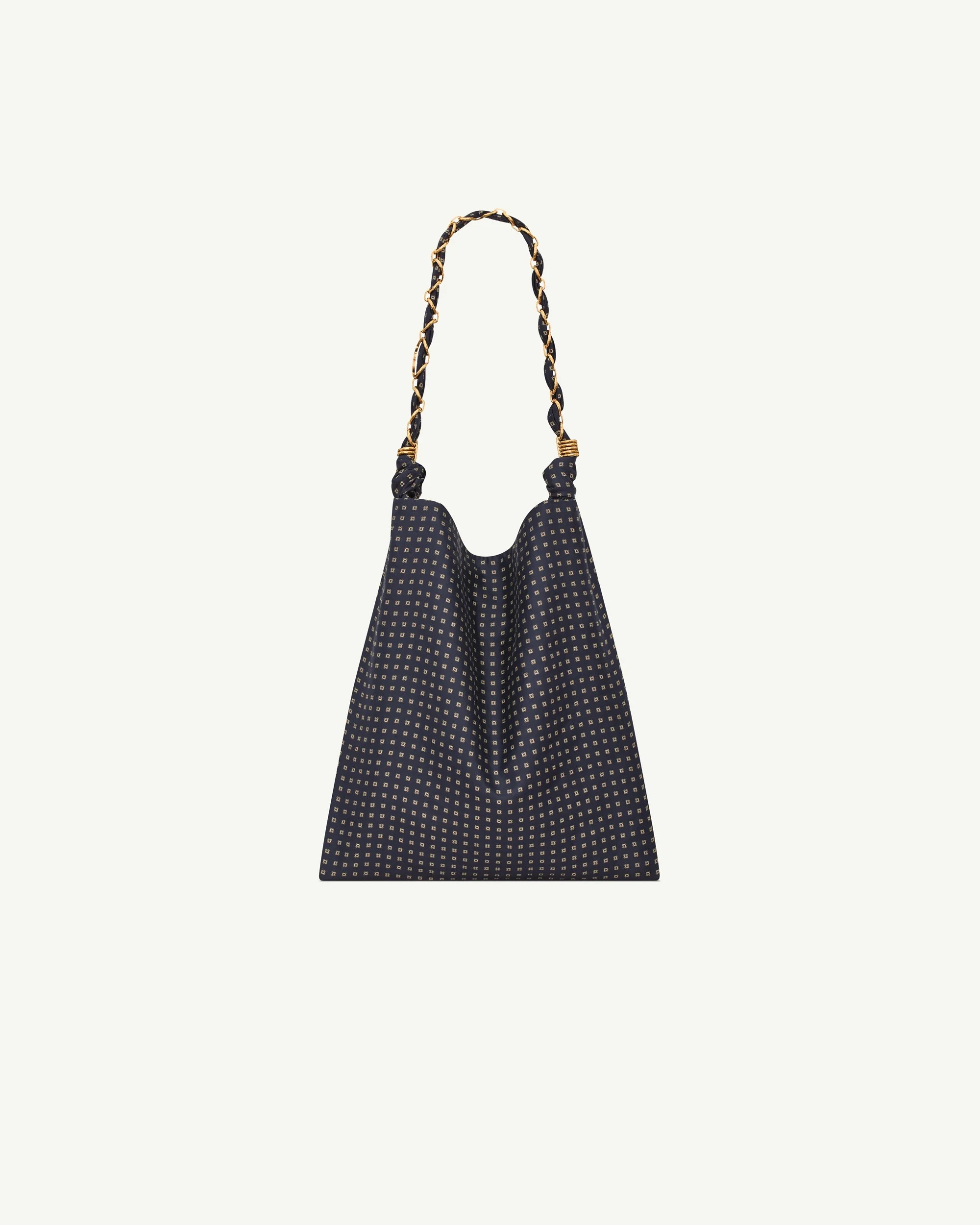 Saint Laurent Amalia Large in Silk Satin — Blue