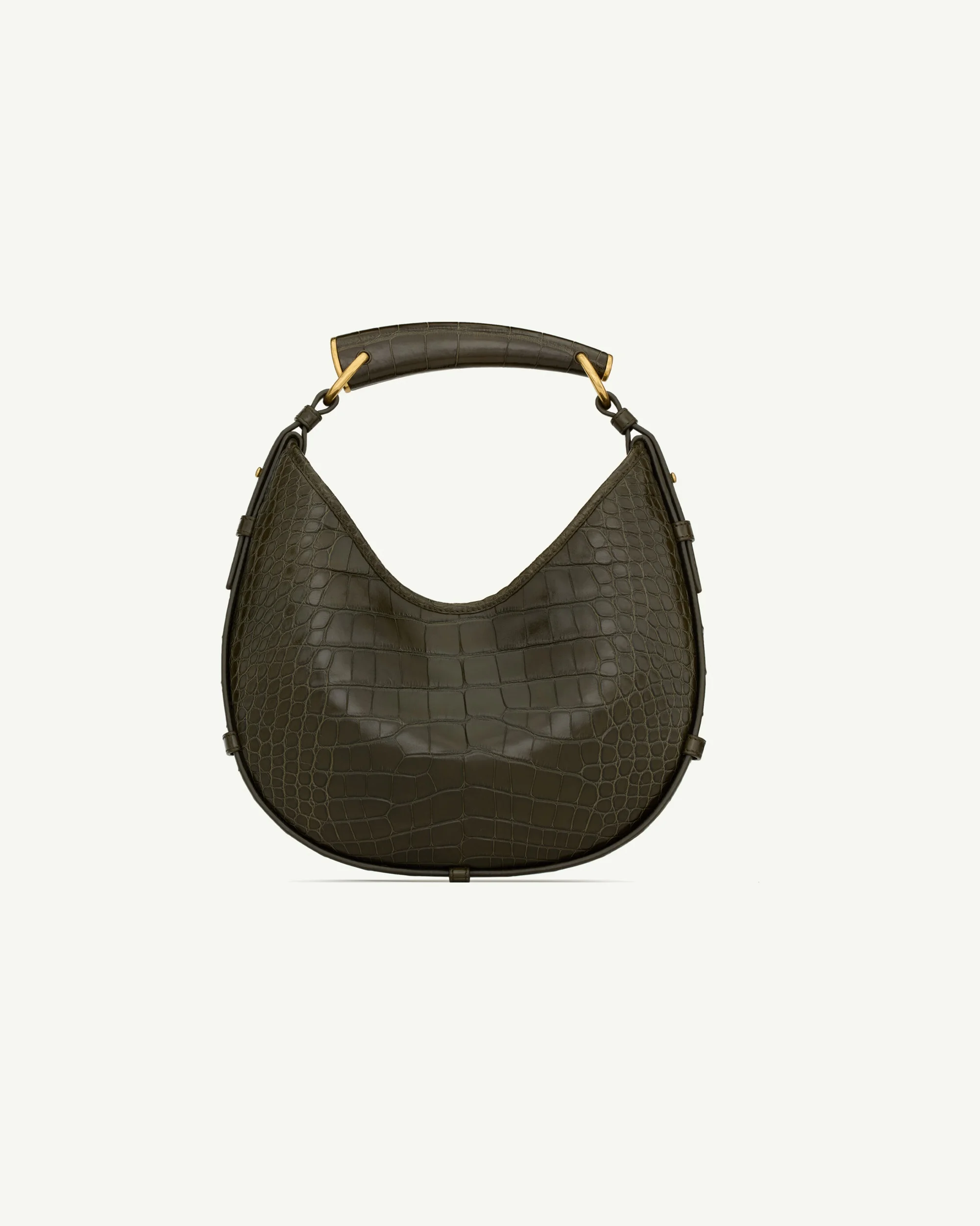 Saint Laurent Mombasa Small in Alligator — Bay Leaf