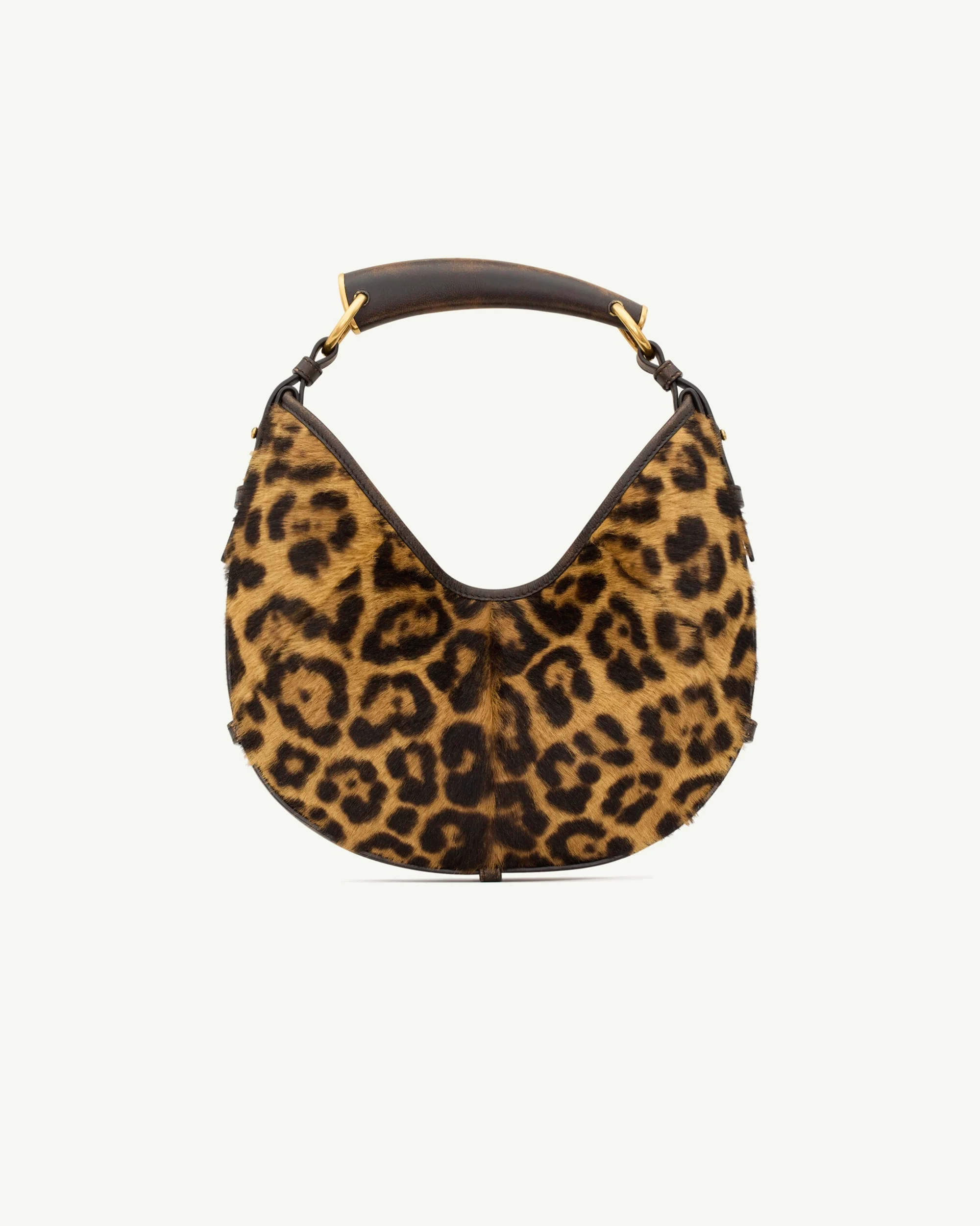 Saint Laurent Mombasa Small Hobo Bag — Leopard Print Pony Hair