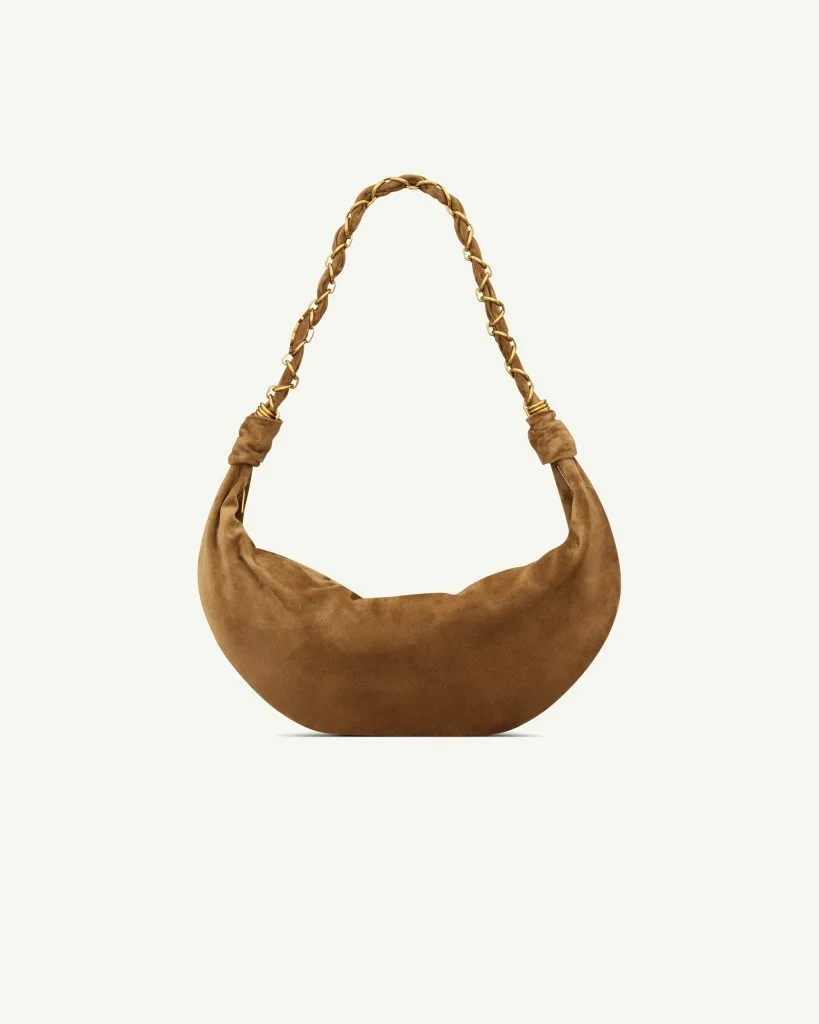 Saint Laurent Amalia Hobo Bag — Caramel Cognac Suede