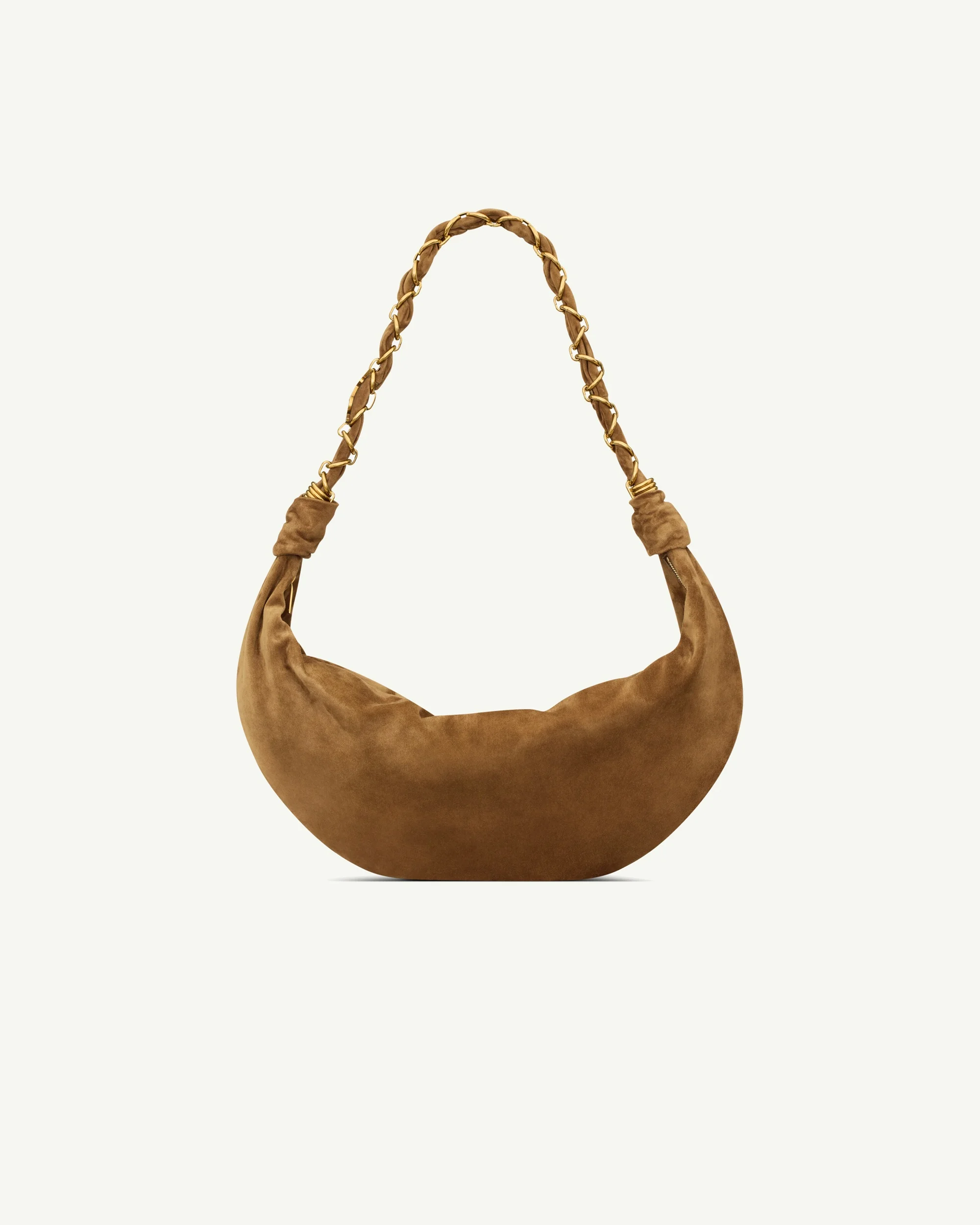 Saint Laurent Amalia Hobo Bag — Caramel Cognac Suede