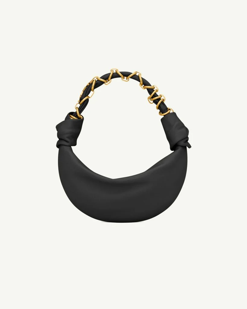 Saint Laurent Amalia Mini Hobo in Lambskin — Black