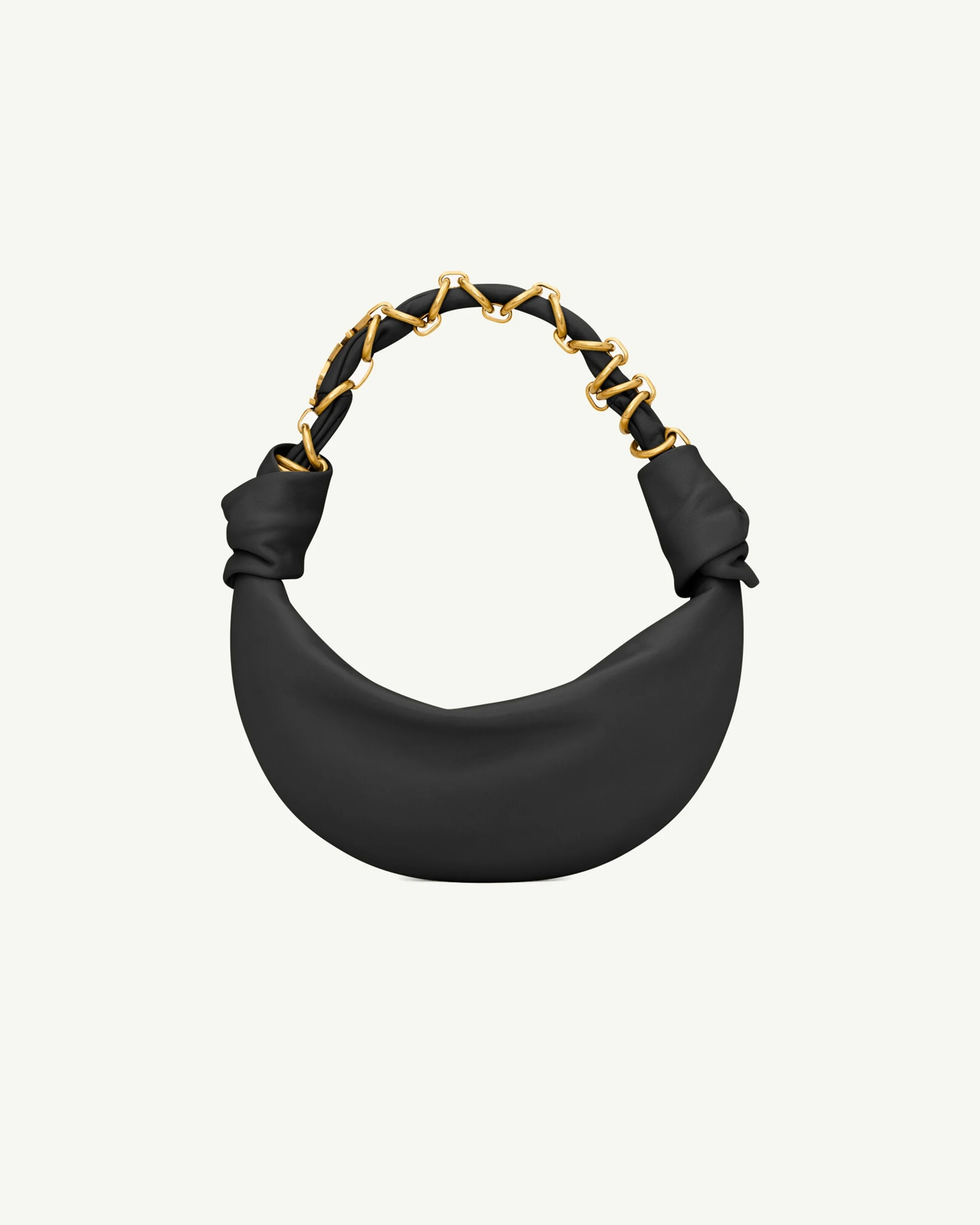 Saint Laurent Amalia Mini Hobo in Lambskin — Black