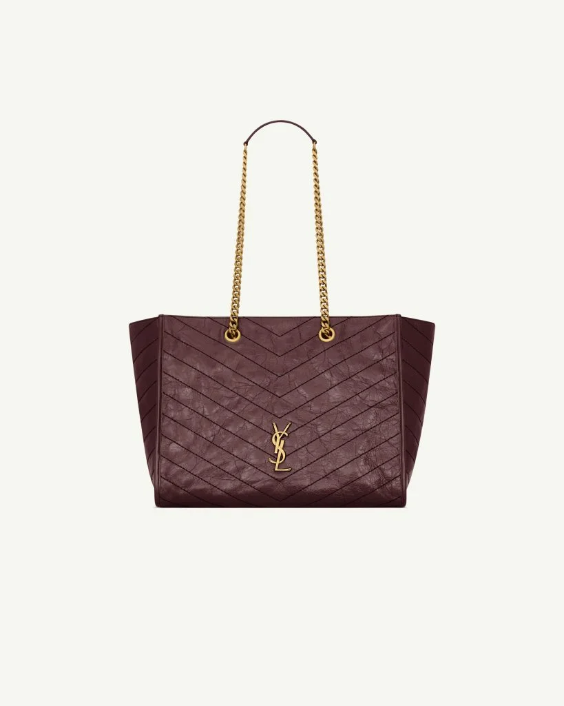 Saint Laurent Niki Shopping Bag — Rouge Cabernet