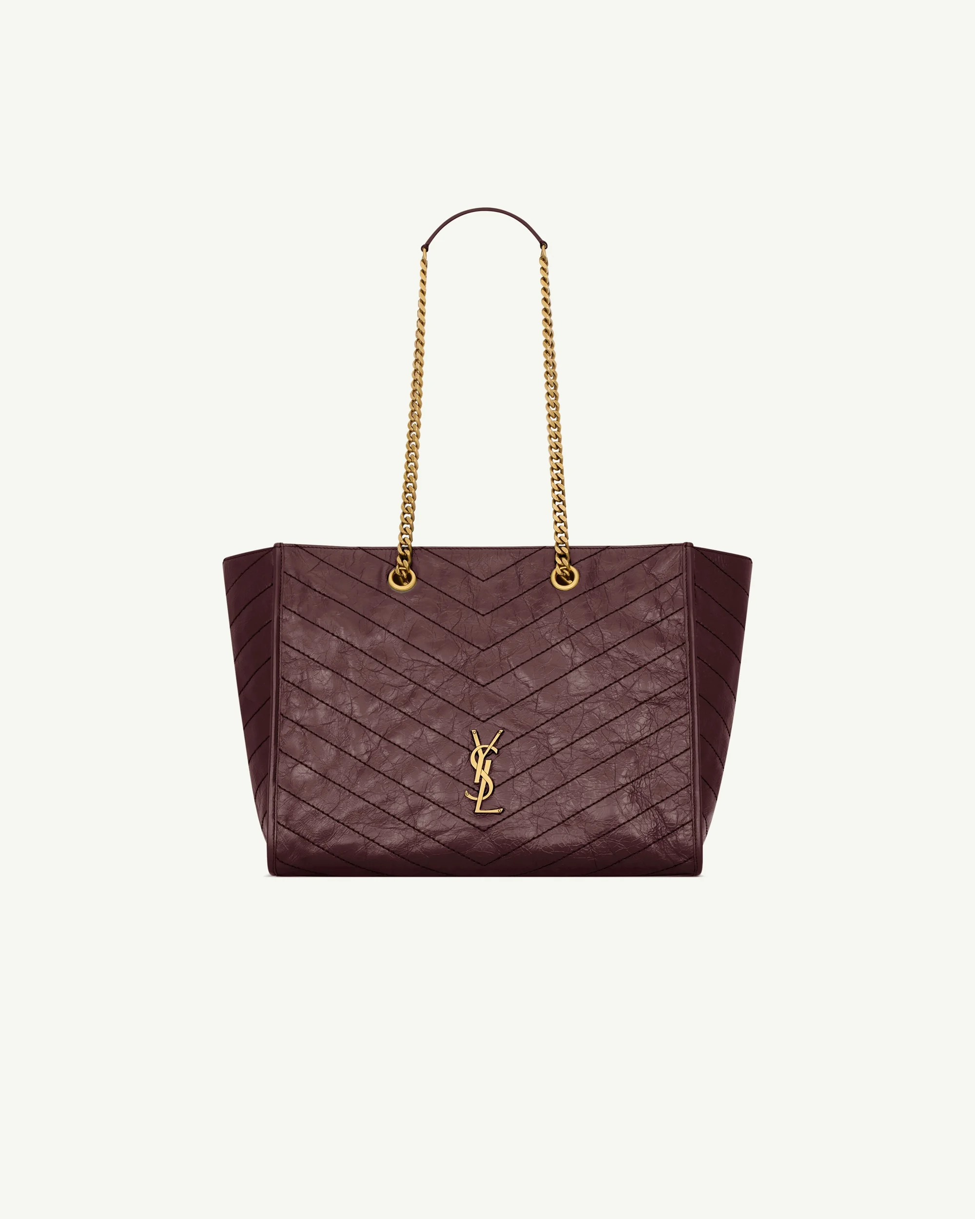 Saint Laurent Niki Shopping Bag — Rouge Cabernet