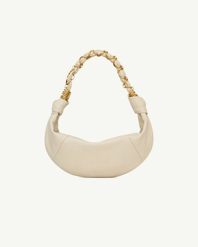 Saint Laurent Amalia Small Hobo Bag — Blanc Vintage
