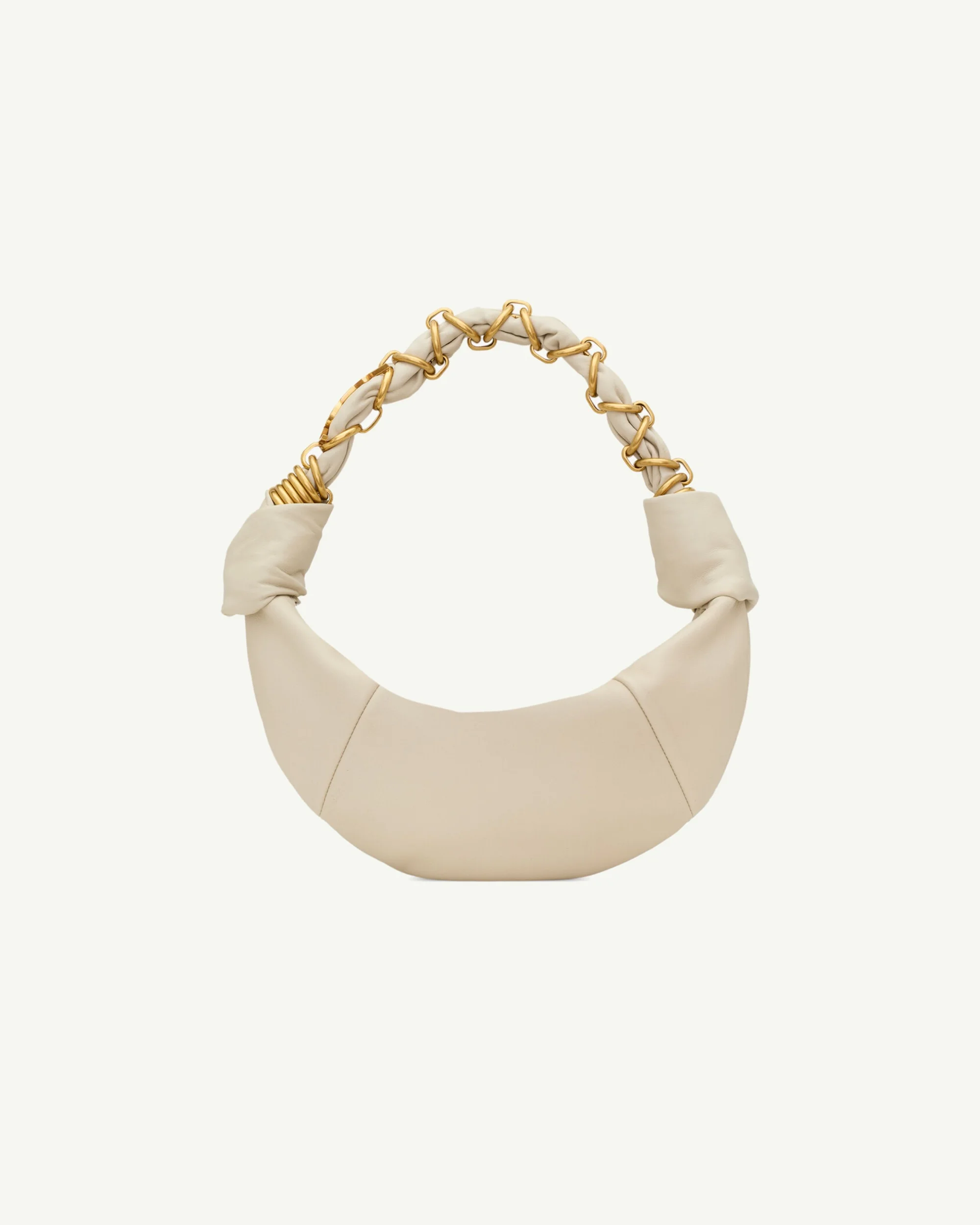 Saint Laurent Amalia Mini Hobo in Lambskin — Blanc Vintage